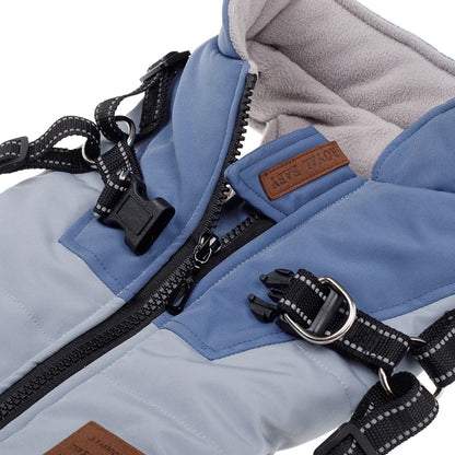 Dog Winter Jacket With Harness  For Small Large Dogs Warm Waterproof