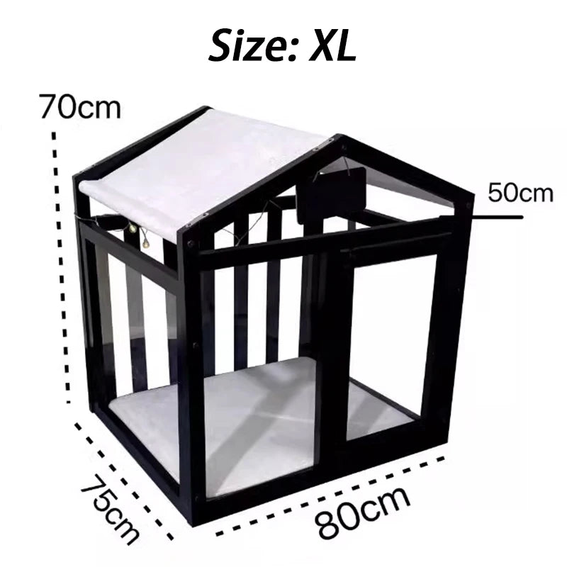 Small/Medium Wooden Dog House, Pet Villa with a door