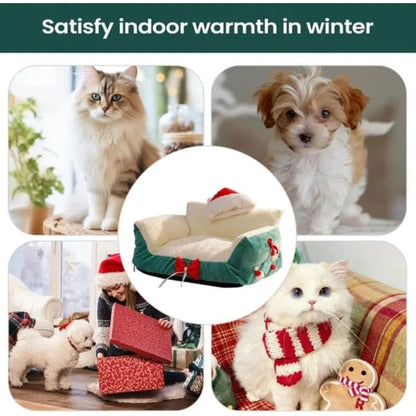 Plush Christmas Cat/Dog Cozy Sofa Bed