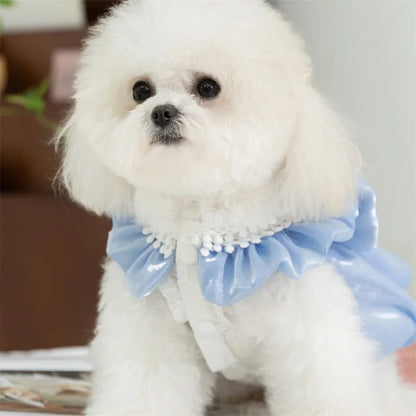Adorable Tutu Dress with Bowknot Lace Princess Puppy Clothes/Female Cat Skirt