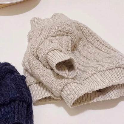Dog Turtleneck Knitted Sweaters for Small Medium Dogs