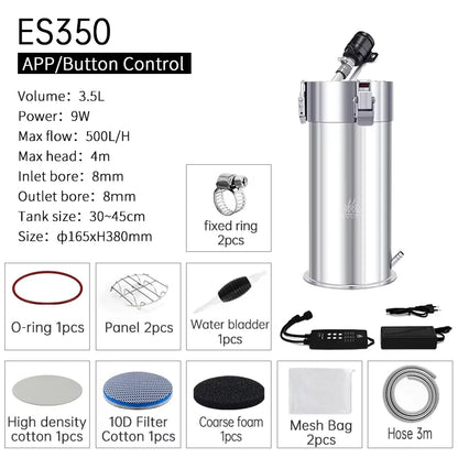 Aqua Intelligent Control, Stainless Steel Filter Bucket With Water Pump