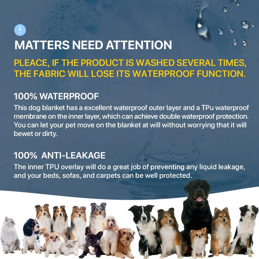Double-Sided Waterproof Bed Cover Furniture Protector For Dogs