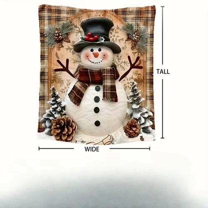 Snowman Flannel Blanket Christmas season