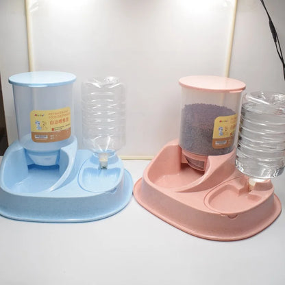 Dog/ Cat Automatic Feeder/ Drinking Water Dispenser Dry /Wet Separation Food Container