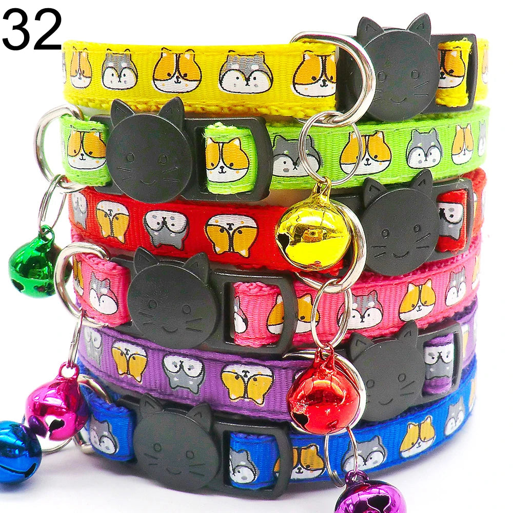 100Pcs Collar Necklace for Dogs/ Cat, Training Choker, Personalized Cartoon, Printed Dog Id Tag