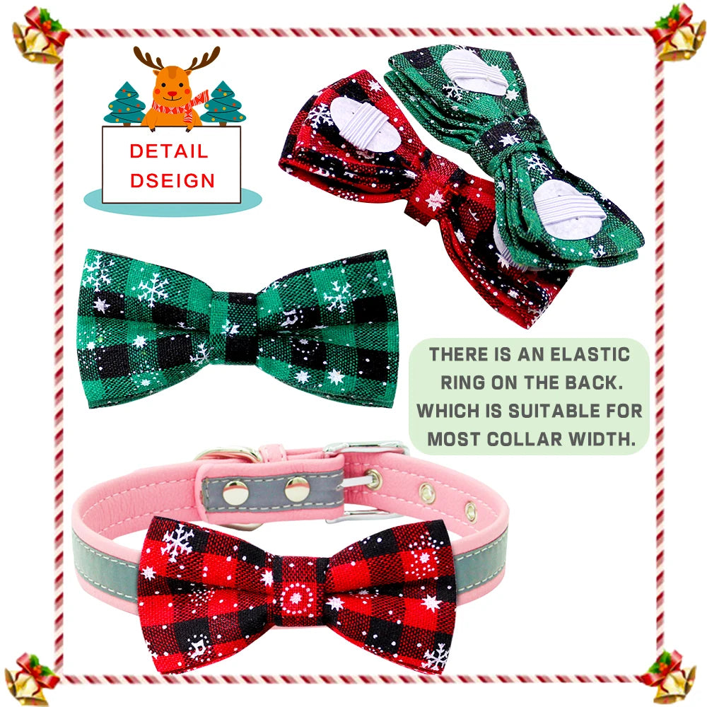 Christmas Pet Sliding Dog Bow Tie Collar