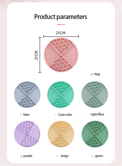 Silicone Licking Mat, Slow Feeder With Suction Cup