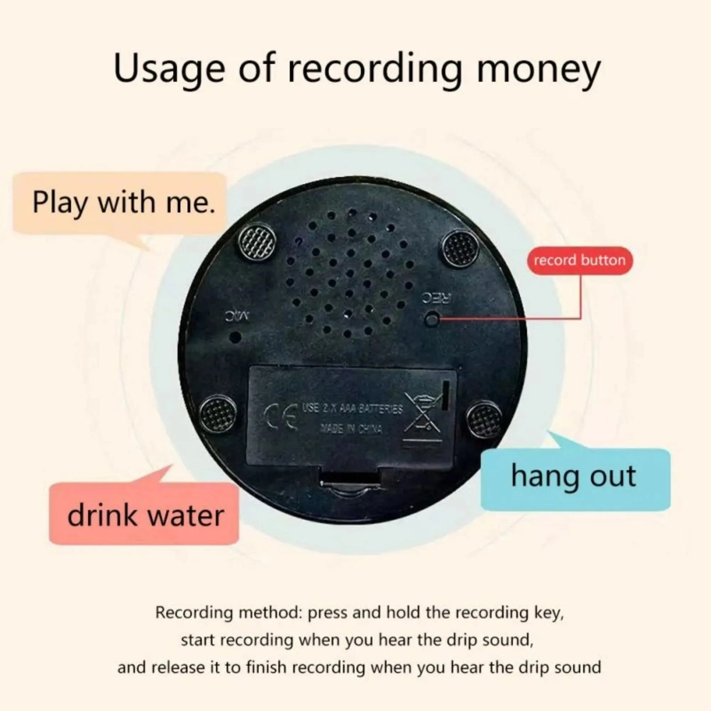 Pet Communication Buttons, Voice Recording Button, Training Buzzer, 30 Second Record Playback