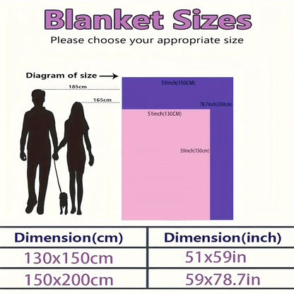 Vintage Christmas Pattern Flannel Throw Blanket – Cozy, Warm, Soft Multipurpose