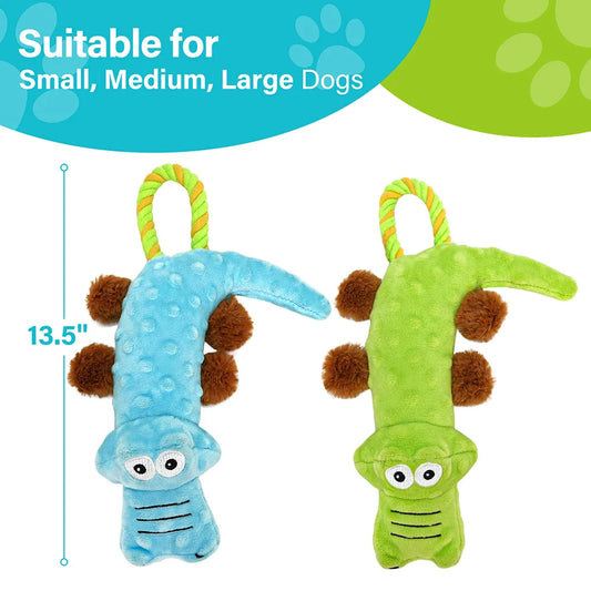 Tug of War Dog Toys Interactive Plush Puppy Squeaky Chew Toy