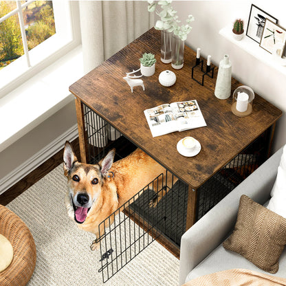Spacious Pet Kennel End Table