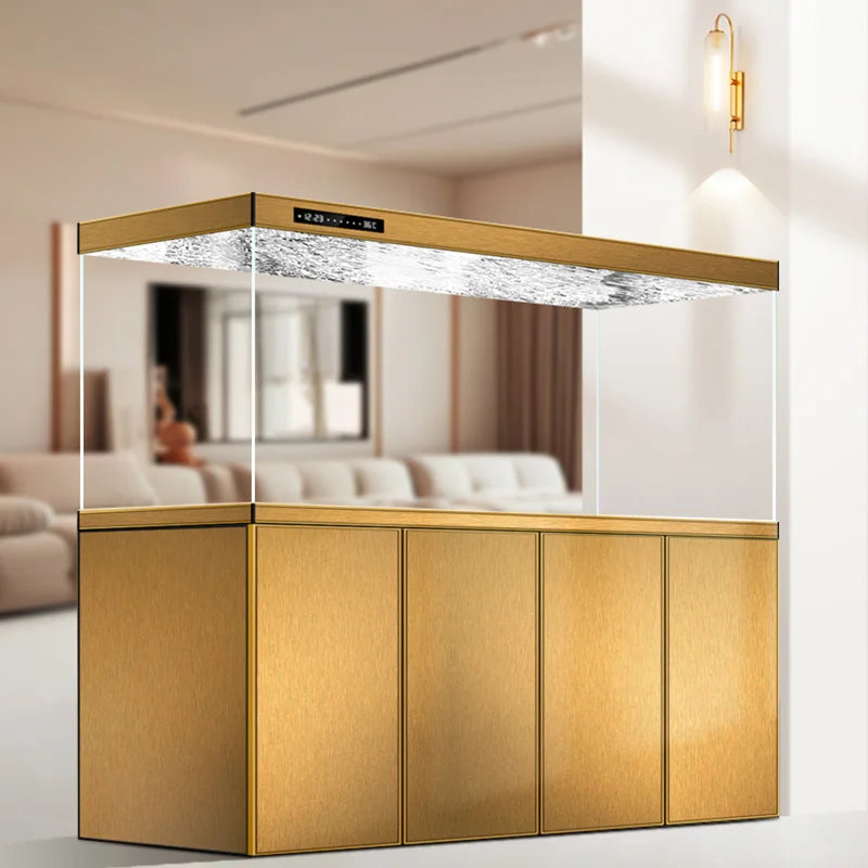 Modern Ornamental Floor Aquarium Luxury Living Room