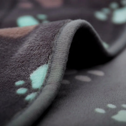 Black Soft Thick Pet Blanket, Double-sided Pattern
