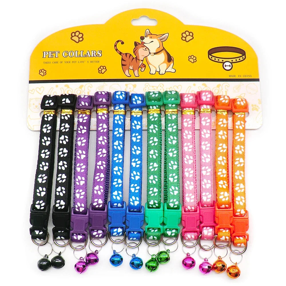 12Pcs Wholesale Mixed Color Anti-Lost Dog Collars