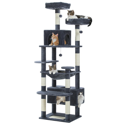 Large Cat Tree and Tower for Indoor Cats Spacious Hammock Perches