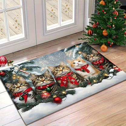 Festive Design Christmas Cat Doormat