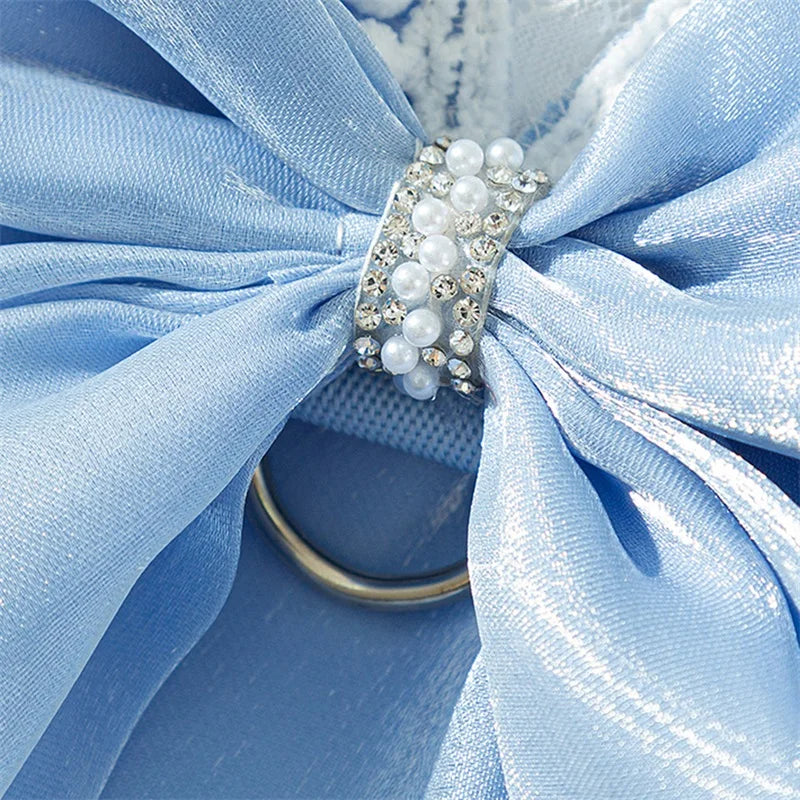 Adorable Tutu Dress with Bowknot Lace Princess Puppy Clothes/Female Cat Skirt