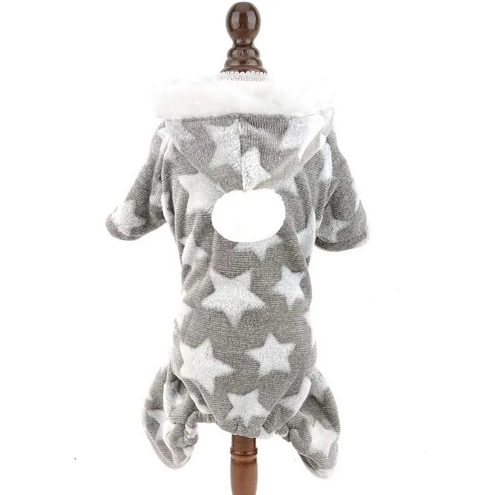 Dog Sweater Onesies, Pajamas Fleece Jumpsuit for Cats Fall Winer Dog Pjs Cute Puppy Clothes 4 Legs Pet Sweater Outfits