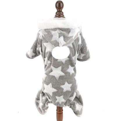 Dog Sweater Onesies, Pajamas Fleece Jumpsuit for Cats Fall Winer Dog Pjs Cute Puppy Clothes 4 Legs Pet Sweater Outfits