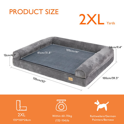 Extra Large Orthopedic Pet Mattress with Removable Washable Cover