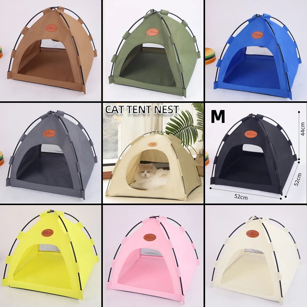 Foldable Pet Tent with Warm Cushions