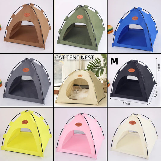 Foldable Pet Tent with Warm Cushions