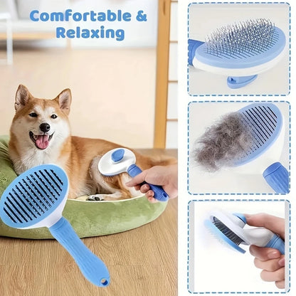 7 Pack Pet Grooming Set, Hair Removal Comb, Flea Comb, Dog Shampoo Brush, Pet Nail Clippers, Dog Toothbrush Set