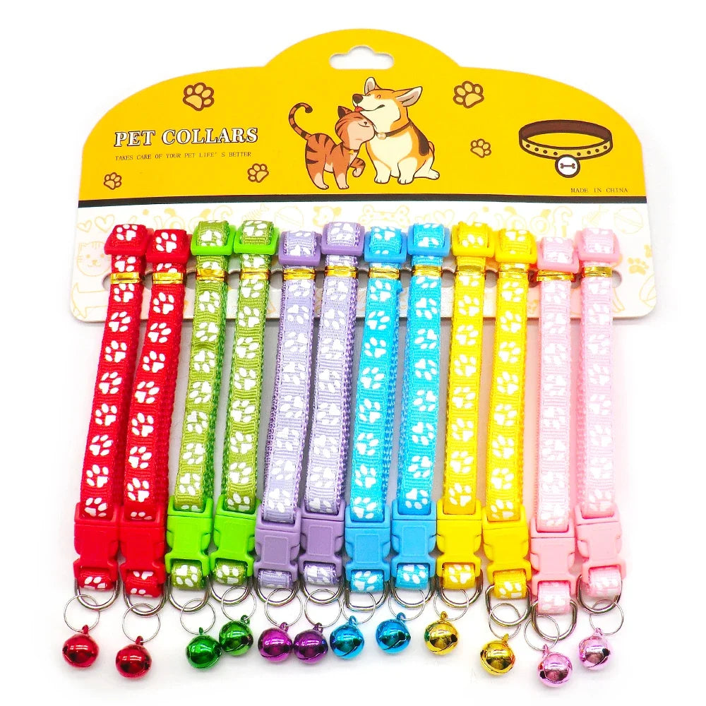 12Pcs Wholesale Mixed Color Anti-Lost Dog Collars