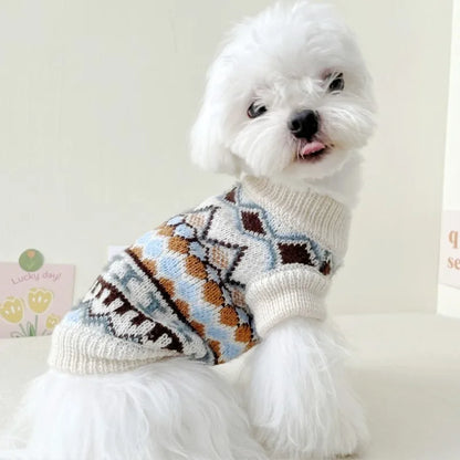 Dog Turtleneck Knitted Sweaters for Small Medium Dogs