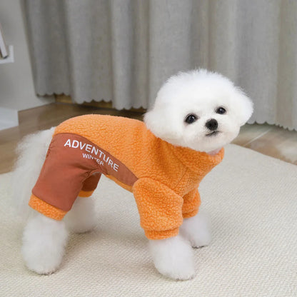 Warm Fleece Fashion Dog Sweater for Small Dogs, Puppy Pajamas