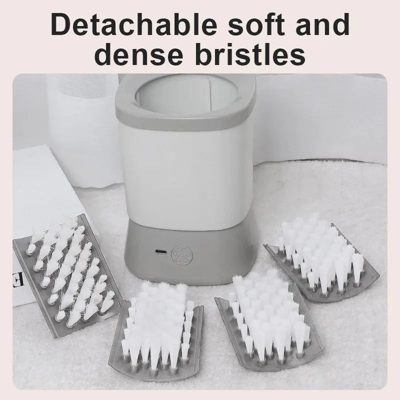Automatic Pet Foot Washer, Soft and Dense Bristles for Cleaning Cat Dog Paw Cleaner