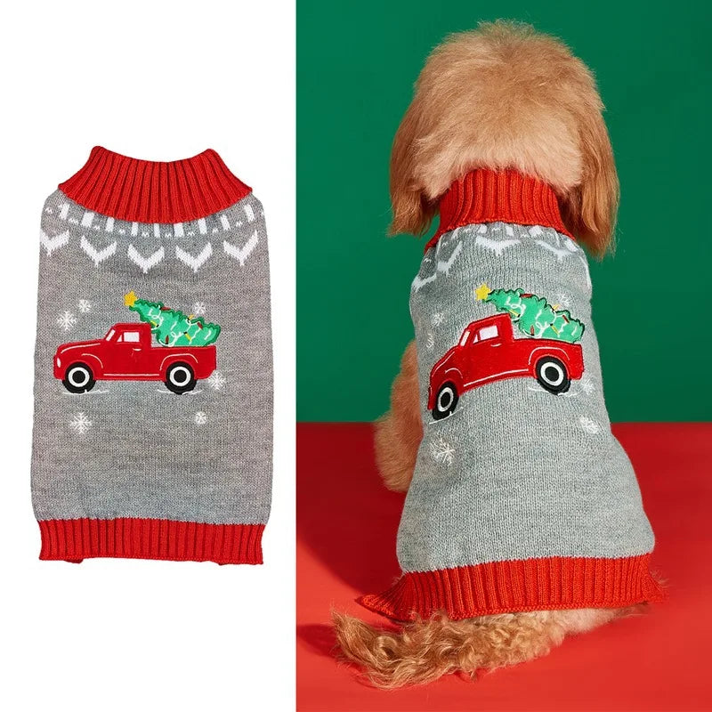 Christmas Pet Sweater for Dogs Cats, Gingerbread Man, Snowflake, Antler Hoodie