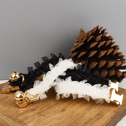 Lace Pet Collar Personalized Customized Name for Cats and Small Dogs