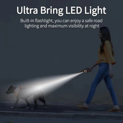 5M Automatic Retractable Dog Leash with Led Flashlight
