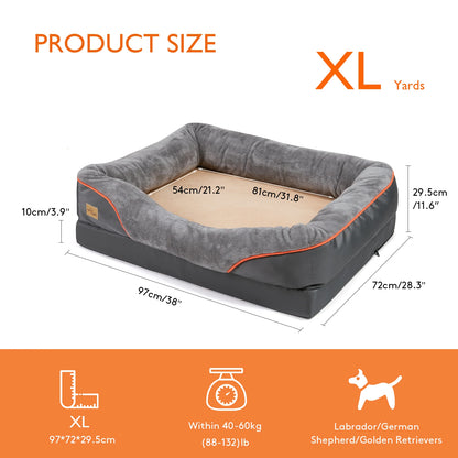 Large Soft Comfortable Dog Bed  Anti Allergy Removable Washable Cover