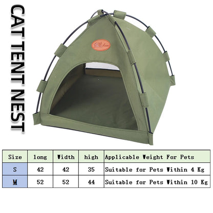 Foldable Pet Tent with Warm Cushions