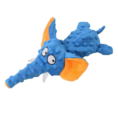 Durable Dog Chew Toys ,Soft Plush Squeaky Elephant Shaped Toy for Dogs