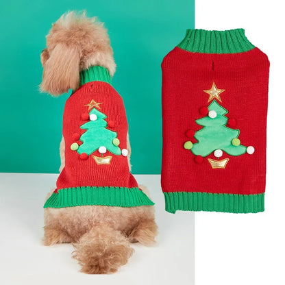 Christmas Pet Sweater for Dogs Cats, Gingerbread Man, Snowflake, Antler Hoodie
