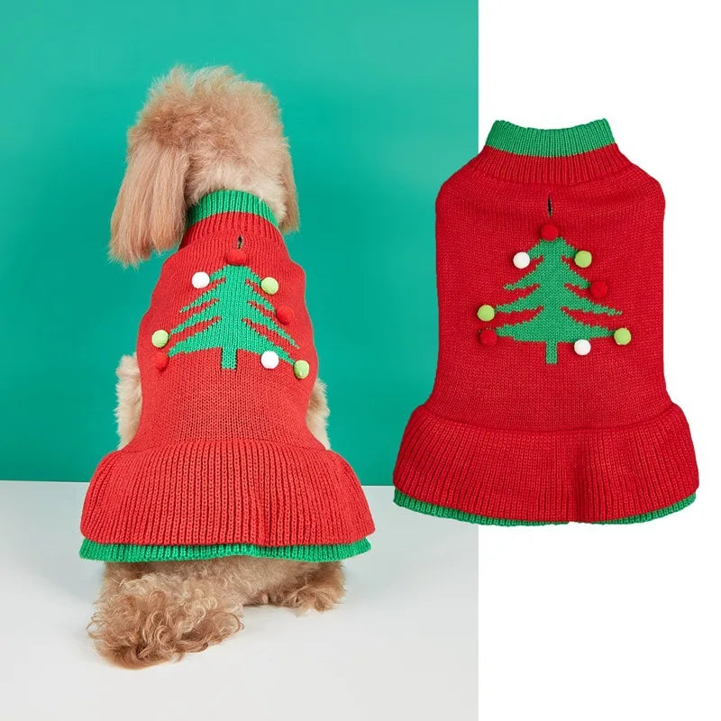 Christmas Pet Sweater for Dogs Cats, Gingerbread Man, Snowflake, Antler Hoodie