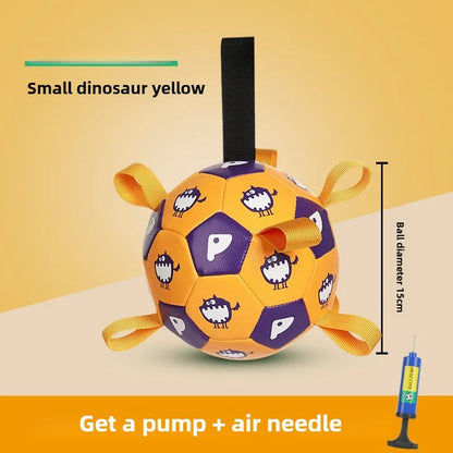 Dog chew toy that is durable and bite-resistant, inflatable football toy