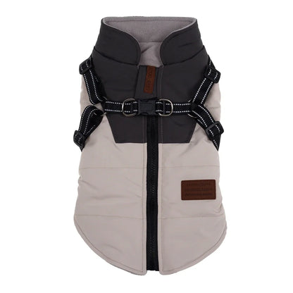 Dog Winter Jacket With Harness  For Small Large Dogs Warm Waterproof