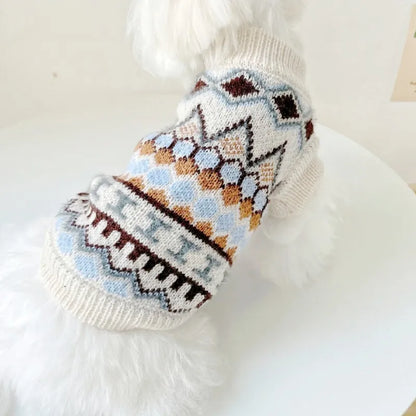 Dog Turtleneck Knitted Sweaters for Small Medium Dogs