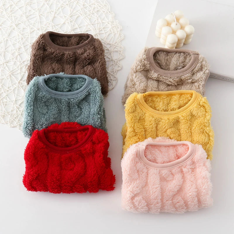 Cute Dog Sweaters with Knit Sleeves and a  Harness