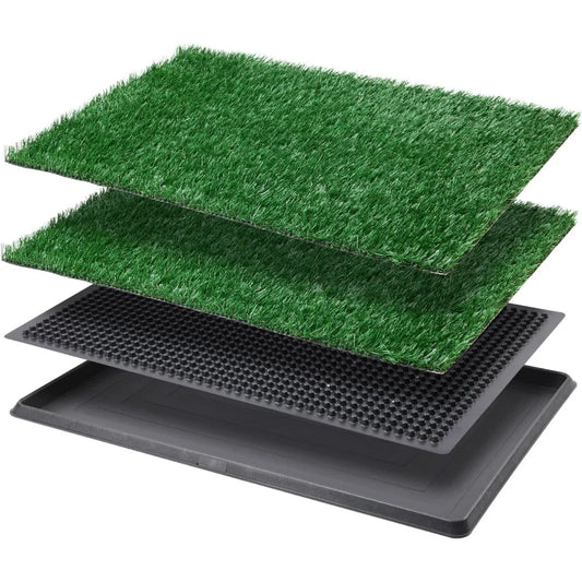 Dog Grass Pad with Tray - Dog Litter Box - Indoor Potty for Apartment and Patio Training