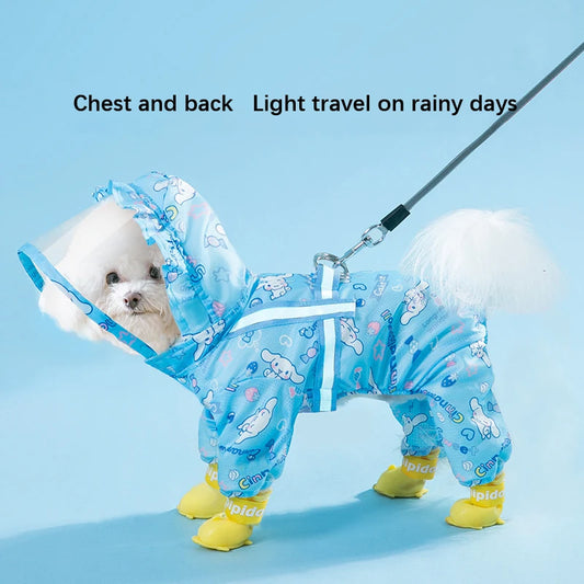 Waterproof Hooded Rain Jacket for Dogs of all Sizes - Keep Your Pup Dry and Stylish