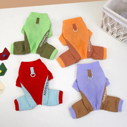Warm Fleece Fashion Dog Sweater for Small Dogs, Puppy Pajamas
