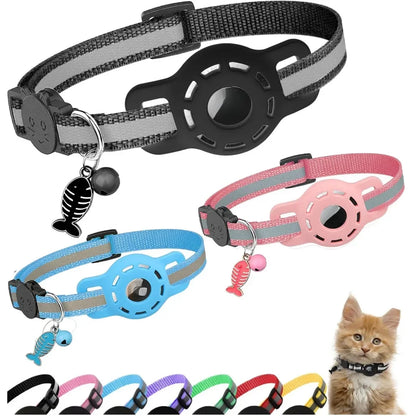 Adjustable Reflective Anti Choke Apple Airtag Collar