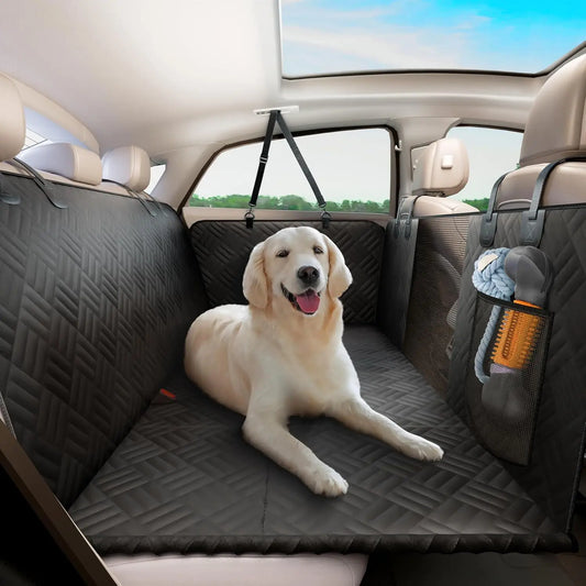 Dog Car Seat Cover, Hard Bottom Back Seat Extender, Holds 400lbs,