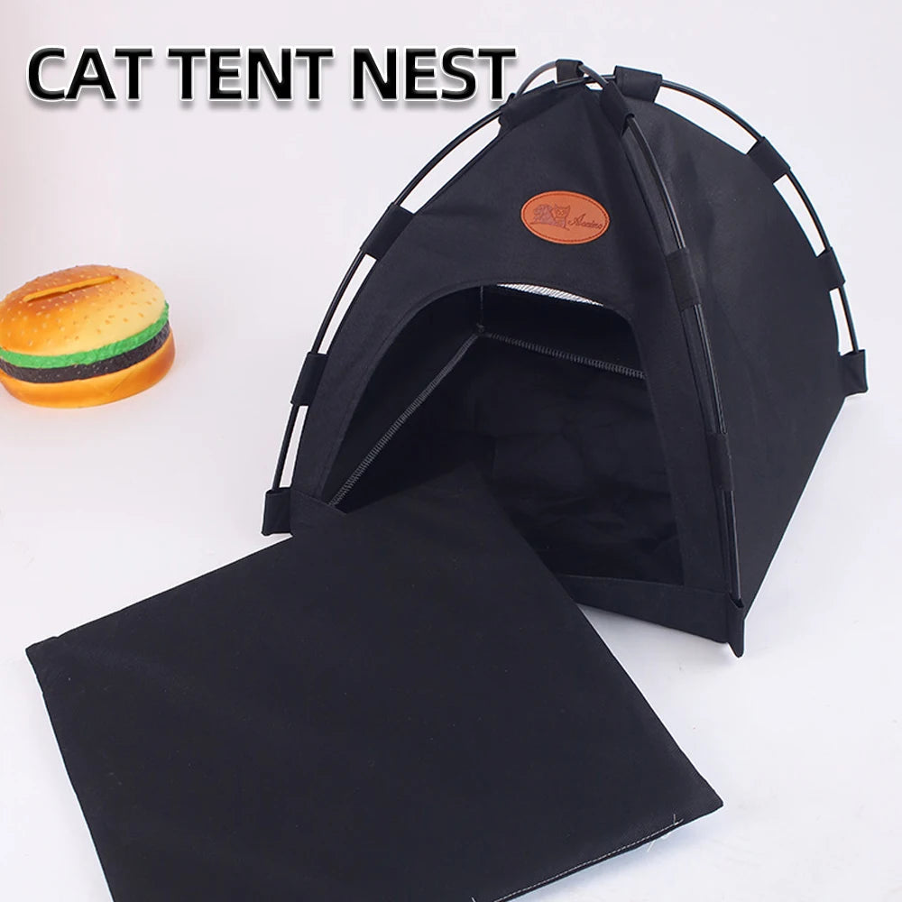 Foldable Pet Tent with Warm Cushions